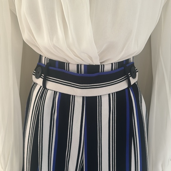 EST 1946 size S multi-color vertical stripes wide leg pants  with elastic waist - Picture 4 of 11
